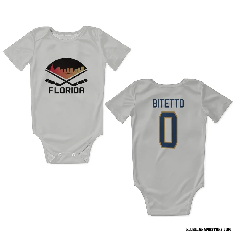 White Florida Panthers  Anthony Bitetto  Newborn & Infant Bodysuit