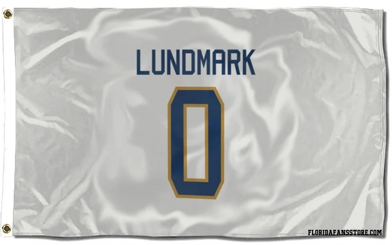 White Florida Panthers  Anton Lundmark  Flag (3 X 5)