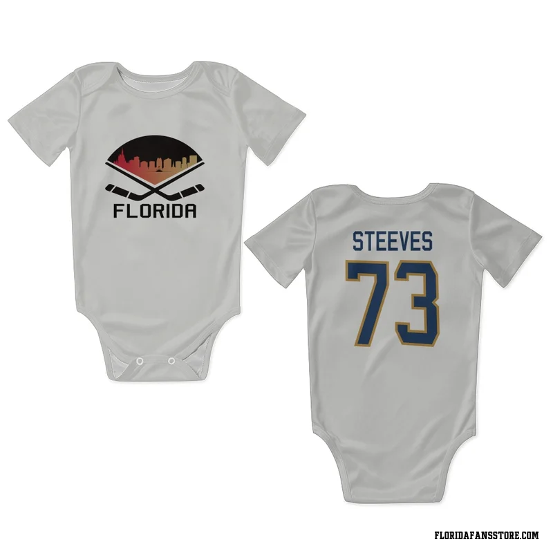 White Florida Panthers  Ben Steeves  Newborn & Infant Bodysuit