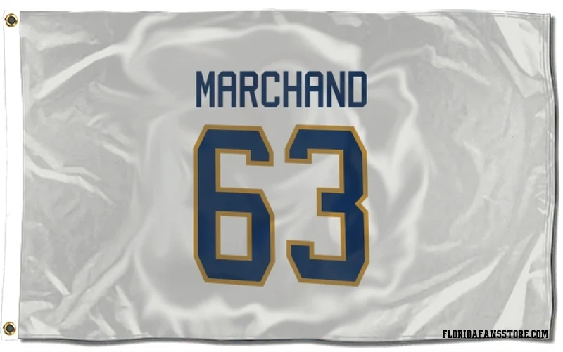 White Florida Panthers  Brad Marchand  Flag (3 X 5)