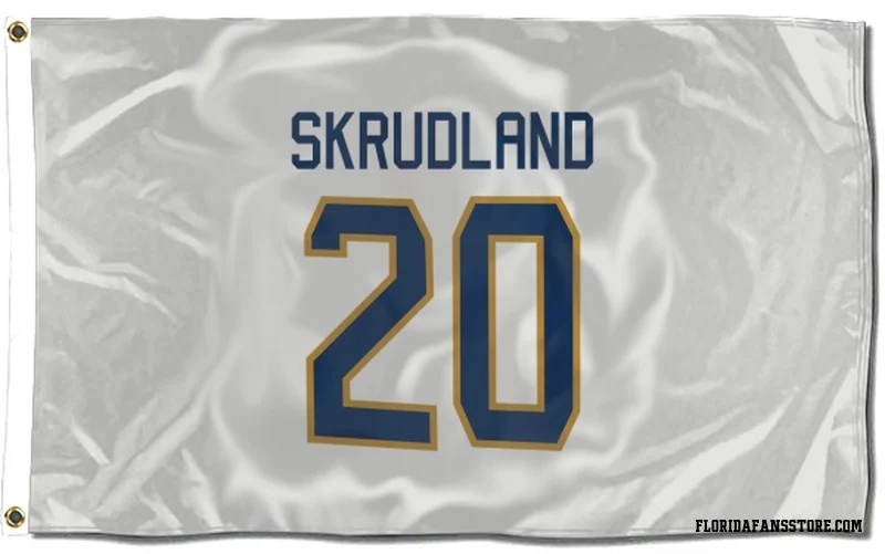 White Florida Panthers  Brian Skrudland  Flag (3 X 5)