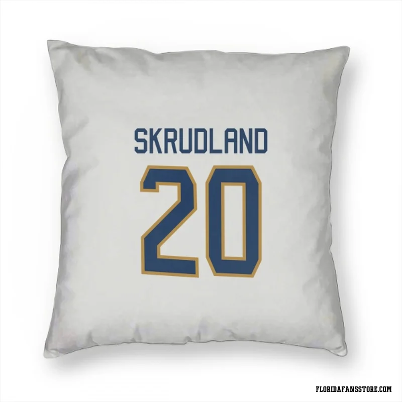 White Florida Panthers  Brian Skrudland  Pillow Cover (18 X 18)
