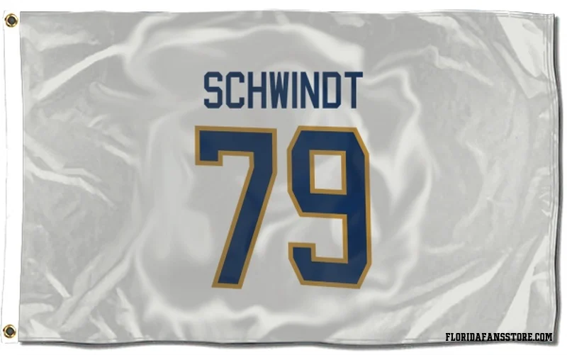White Florida Panthers  Cole Schwindt  Flag (3 X 5)