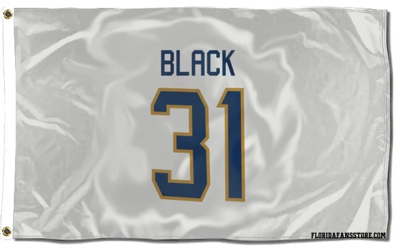 White Florida Panthers  Cooper Black  Flag (3 X 5)