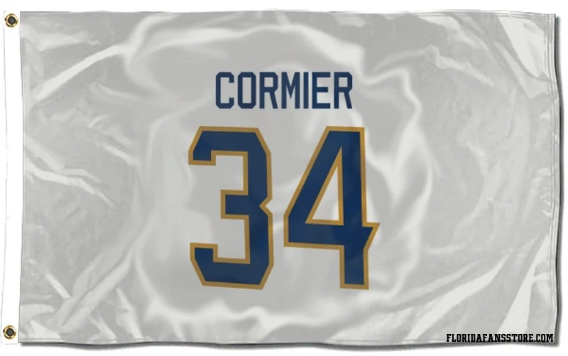 White Florida Panthers  Evan Cormier  Flag (3 X 5)