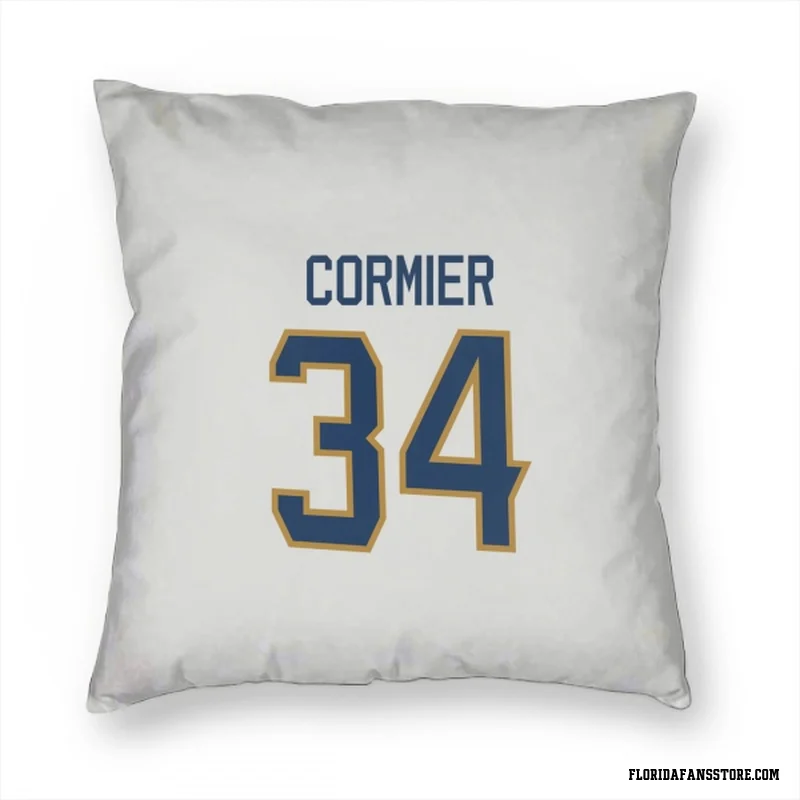 White Florida Panthers  Evan Cormier  Pillow Cover (18 X 18)