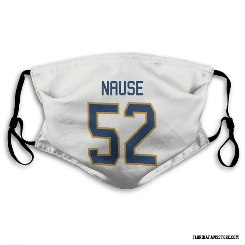 White Florida Panthers  Evan Nause  Face Mask (With 2 Free PM2.5 Filters)