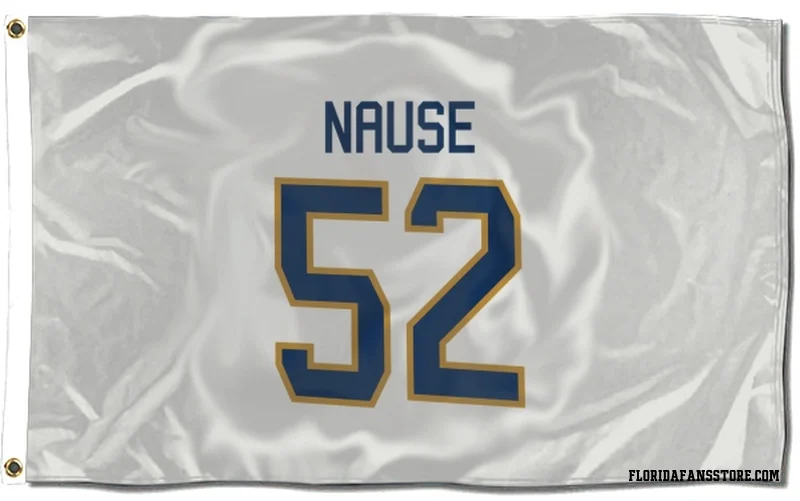 White Florida Panthers  Evan Nause  Flag (3 X 5)