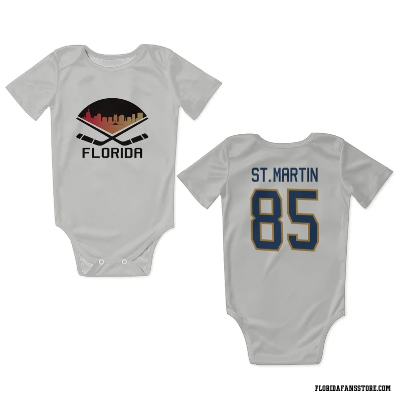 White Florida Panthers  Hunter St. Martin  Newborn & Infant Bodysuit