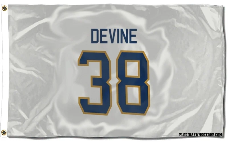 White Florida Panthers  Jack Devine  Flag (3 X 5)