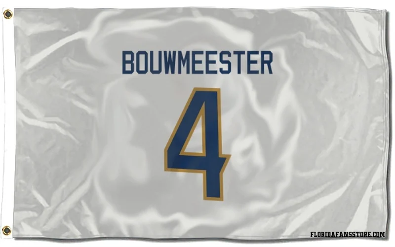 White Florida Panthers  Jay Bouwmeester  Flag (3 X 5)
