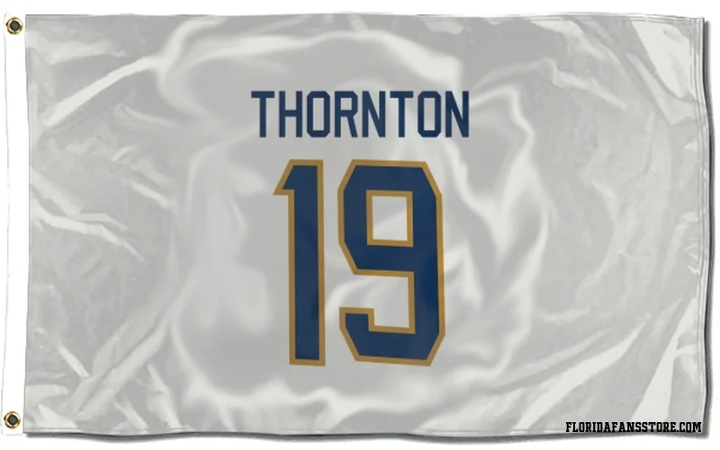 White Florida Panthers  Joe Thornton  Flag (3 X 5)