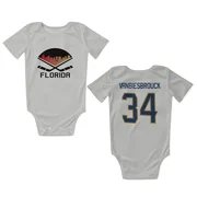 White Florida Panthers  John Vanbiesbrouck  Newborn & Infant Bodysuit