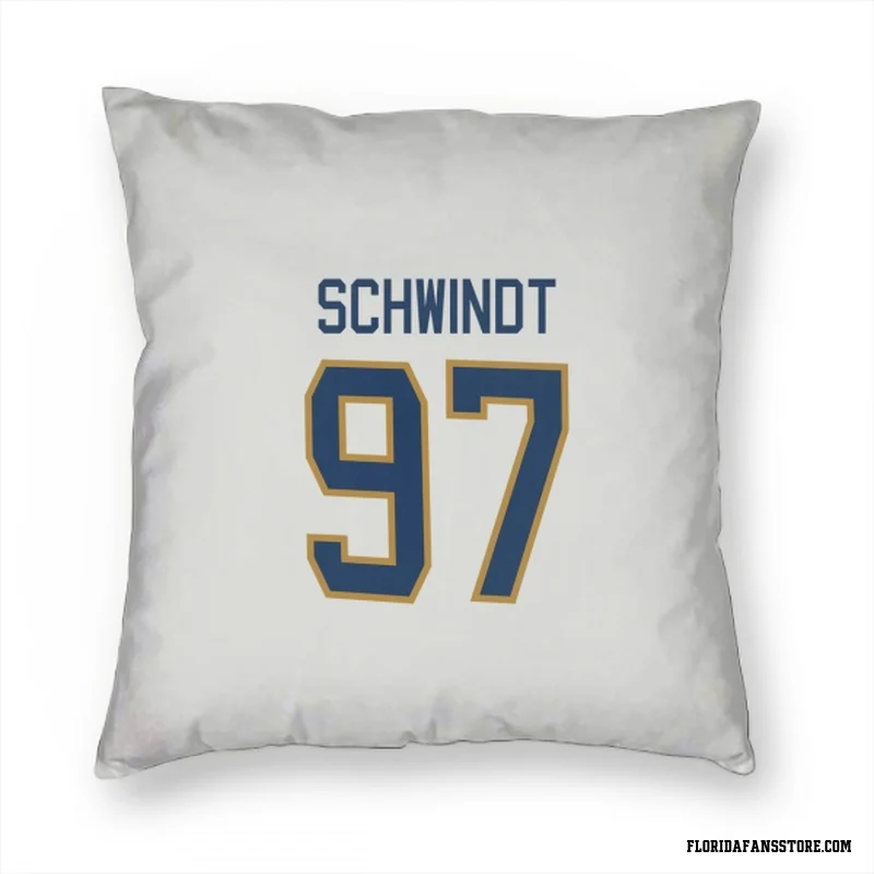 White Florida Panthers  Kai Schwindt  Pillow Cover (18 X 18)