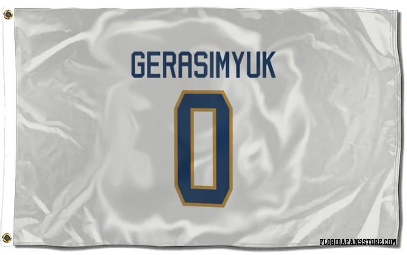 White Florida Panthers  Kirill Gerasimyuk  Flag (3 X 5)