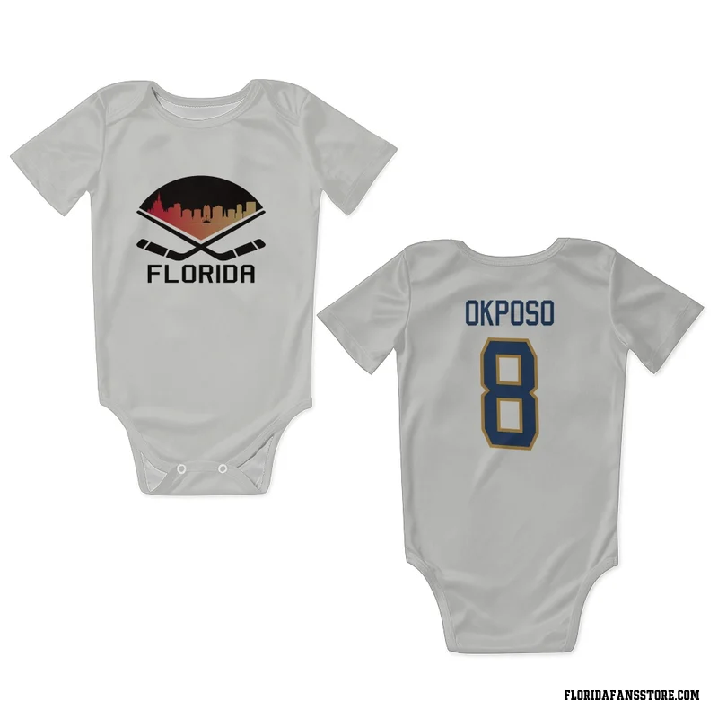 White Florida Panthers  Kyle Okposo  Newborn & Infant Bodysuit