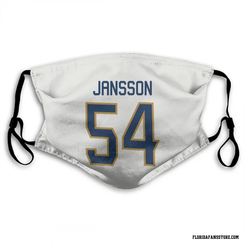 White Florida Panthers  Ludvig Jansson  Face Mask (With 2 Free PM2.5 Filters)