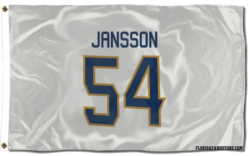 White Florida Panthers  Ludvig Jansson  Flag (3 X 5)