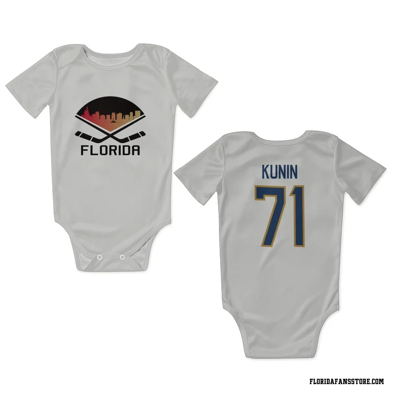 White Florida Panthers  Luke Kunin  Newborn & Infant Bodysuit