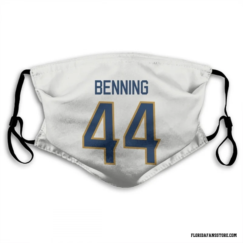 White Florida Panthers  Michael Benning  Face Mask (With 2 Free PM2.5 Filters)