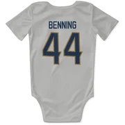 White Florida Panthers  Michael Benning  Newborn & Infant Bodysuit