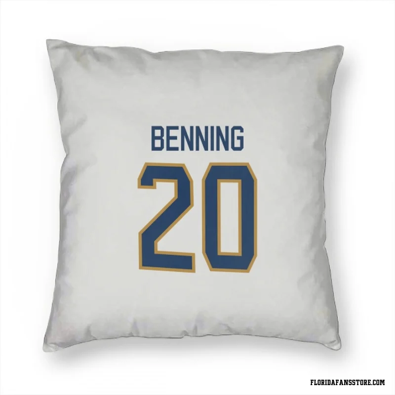 White Florida Panthers  Mike Benning  Pillow Cover (18 X 18)