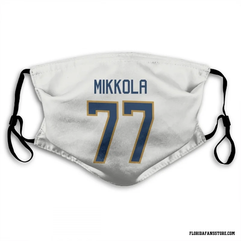 White Florida Panthers  Niko Mikkola  Face Mask (With 2 Free PM2.5 Filters)