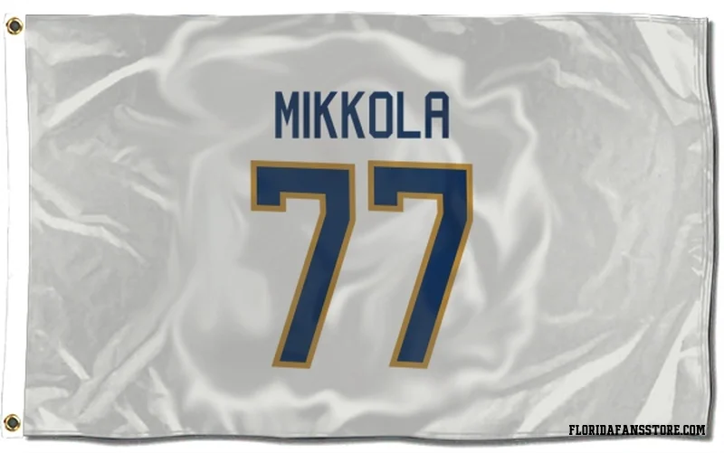 White Florida Panthers  Niko Mikkola  Flag (3 X 5)