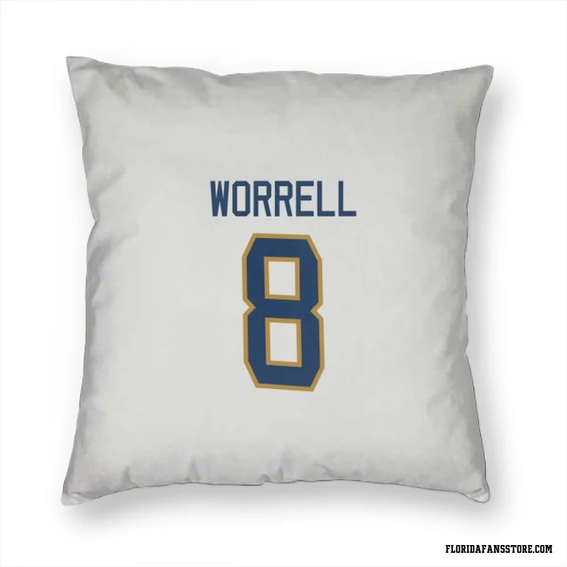 White Florida Panthers  Peter Worrell  Pillow Cover (18 X 18)