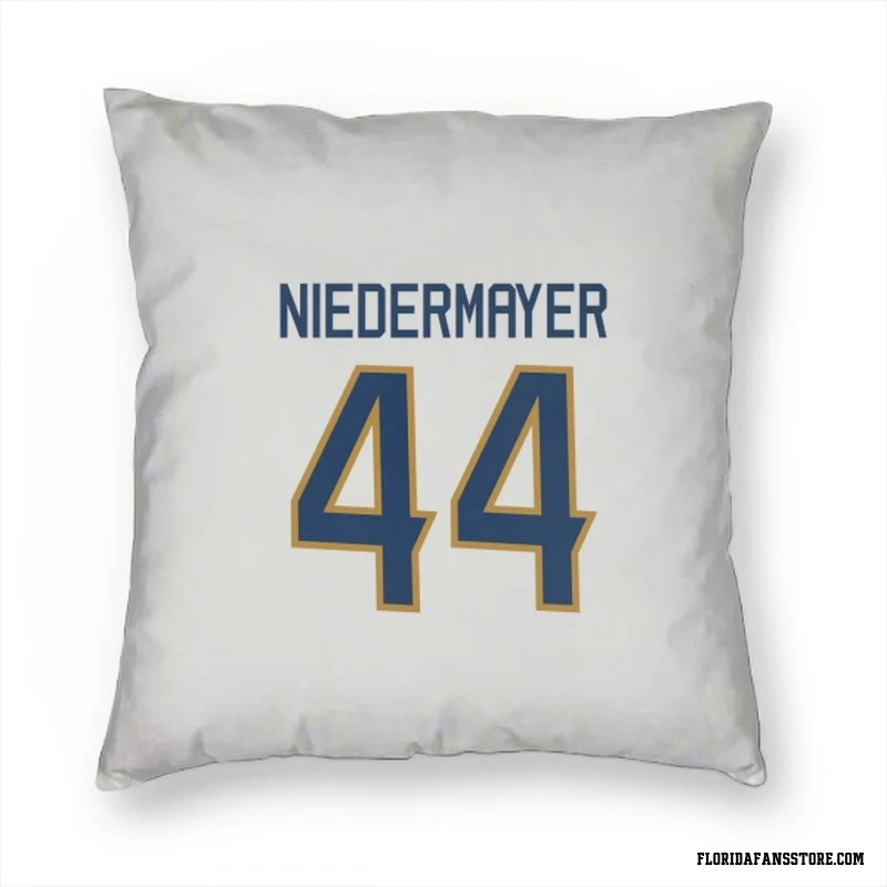White Florida Panthers  Rob Niedermayer  Pillow Cover (18 X 18)