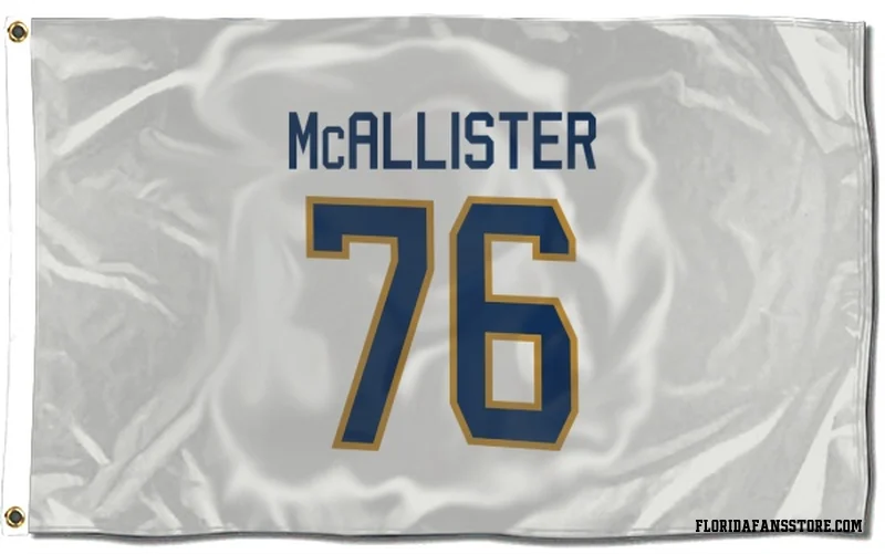 White Florida Panthers  Ryan McAllister  Flag (3 X 5)