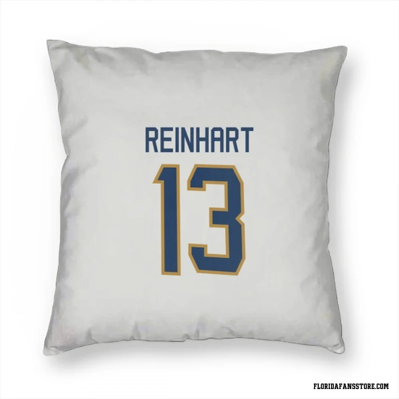 White Florida Panthers  Sam Reinhart  Pillow Cover (18 X 18)