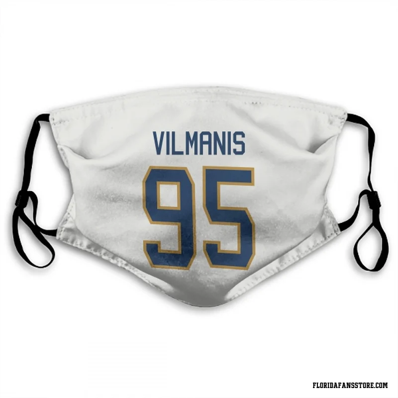 White Florida Panthers  Sandis Vilmanis  Face Mask (With 2 Free PM2.5 Filters)