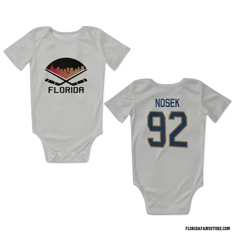 White Florida Panthers  Tomas Nosek  Newborn & Infant Bodysuit