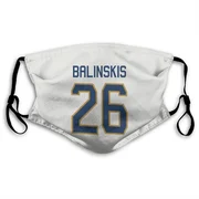 White Florida Panthers  Uvis Balinskis  Face Mask (With 2 Free PM2.5 Filters)