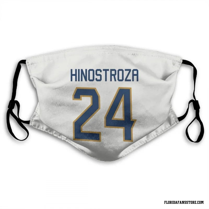 White Florida Panthers  Vinnie Hinostroza  Face Mask (With 2 Free PM2.5 Filters)