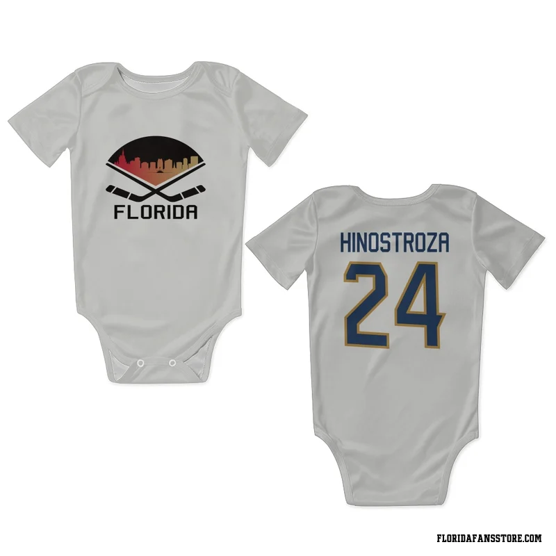 White Florida Panthers  Vinnie Hinostroza  Newborn & Infant Bodysuit
